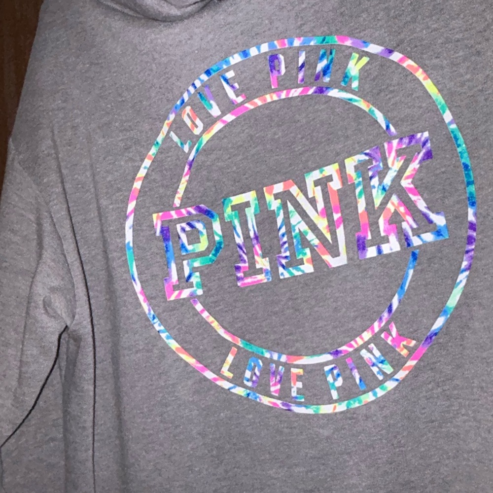 Grey PINK hoodie